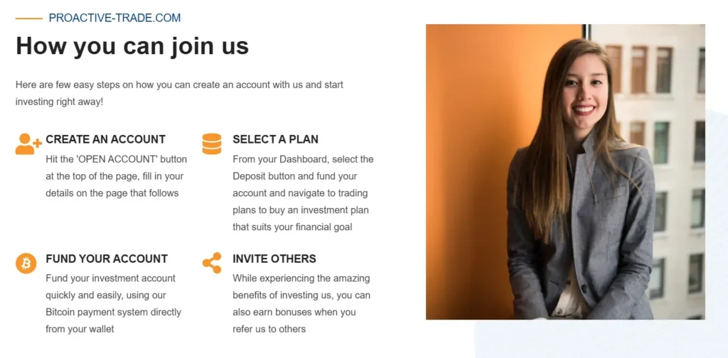 Proactive Trade 1 screen