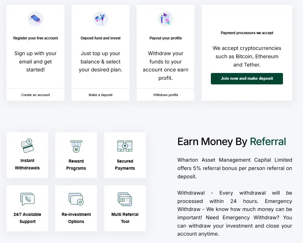 Wharton Asset Management Capital Limited 2 screen