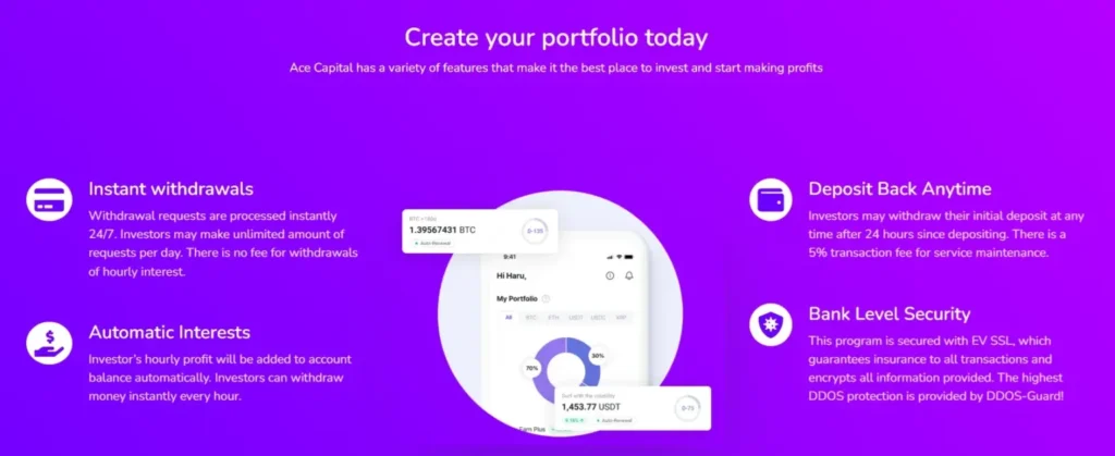 ACE CAPITAL 1 screen