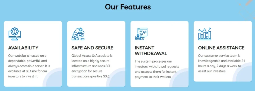 Global Assets & Associate 1 screen