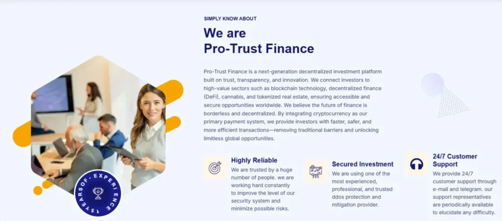 Pro-Trust Finance 1 screen