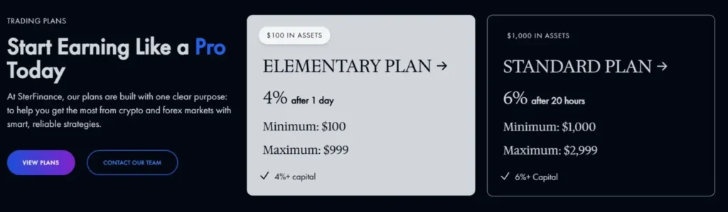 SterFinance 2 screen