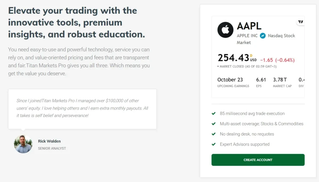 Titan Markets 2 screen