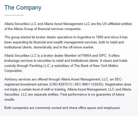 Allaria Securities 1 screen