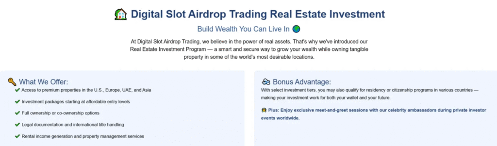 Digital Slot Airdrop Trading 1 screen