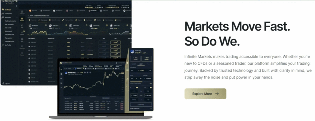 Infinite Markets 1 screen