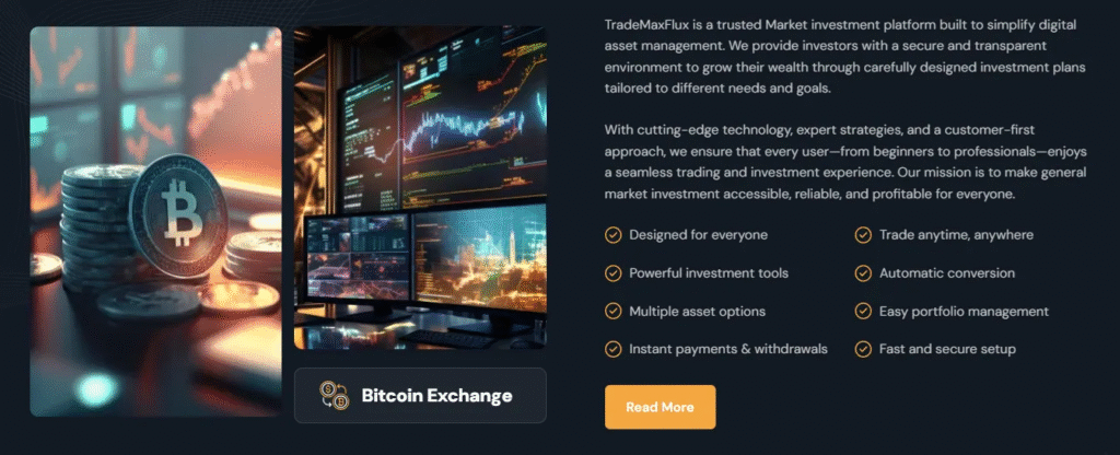 TradeMaxFlux 1 screen