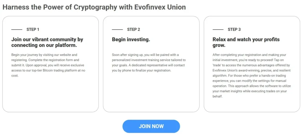 Evofinvex Union 2 screen