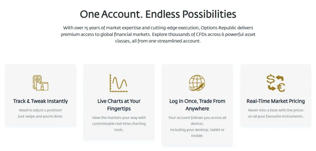 Options Republic 1 screen