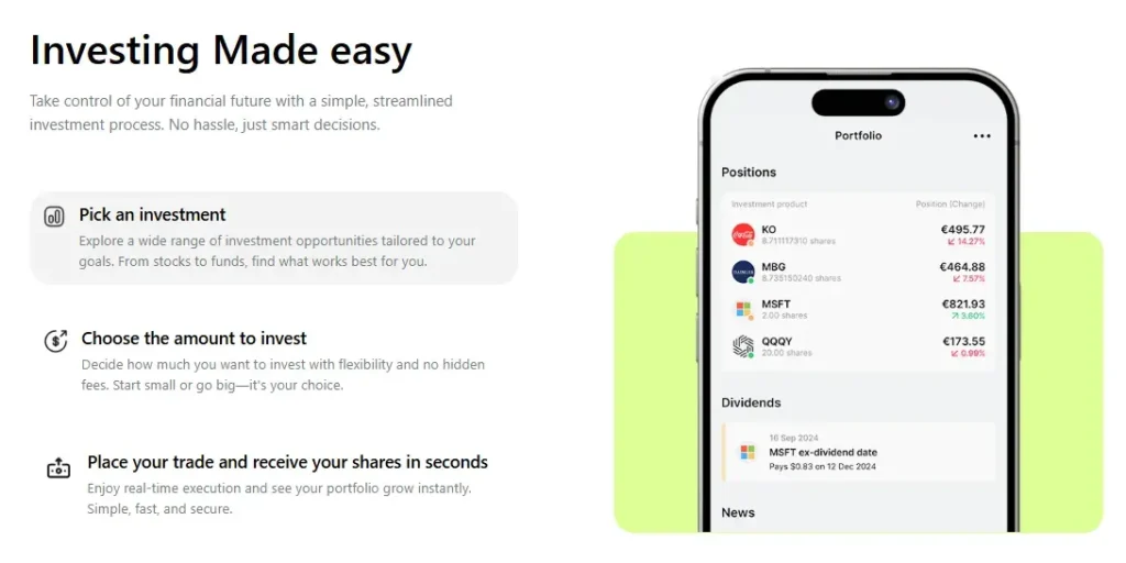 Zenith Invest 1 screen
