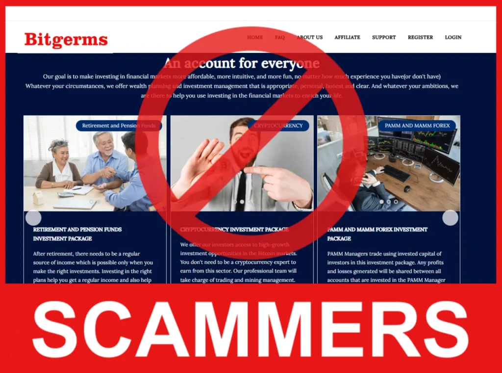 Bitgerms face screen