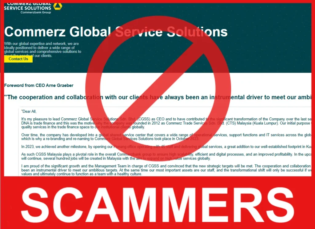 Commerz Global face screen