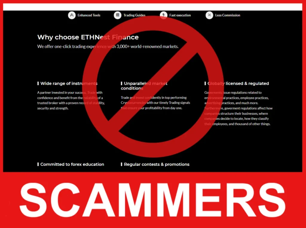 Ethnest Finance face screen