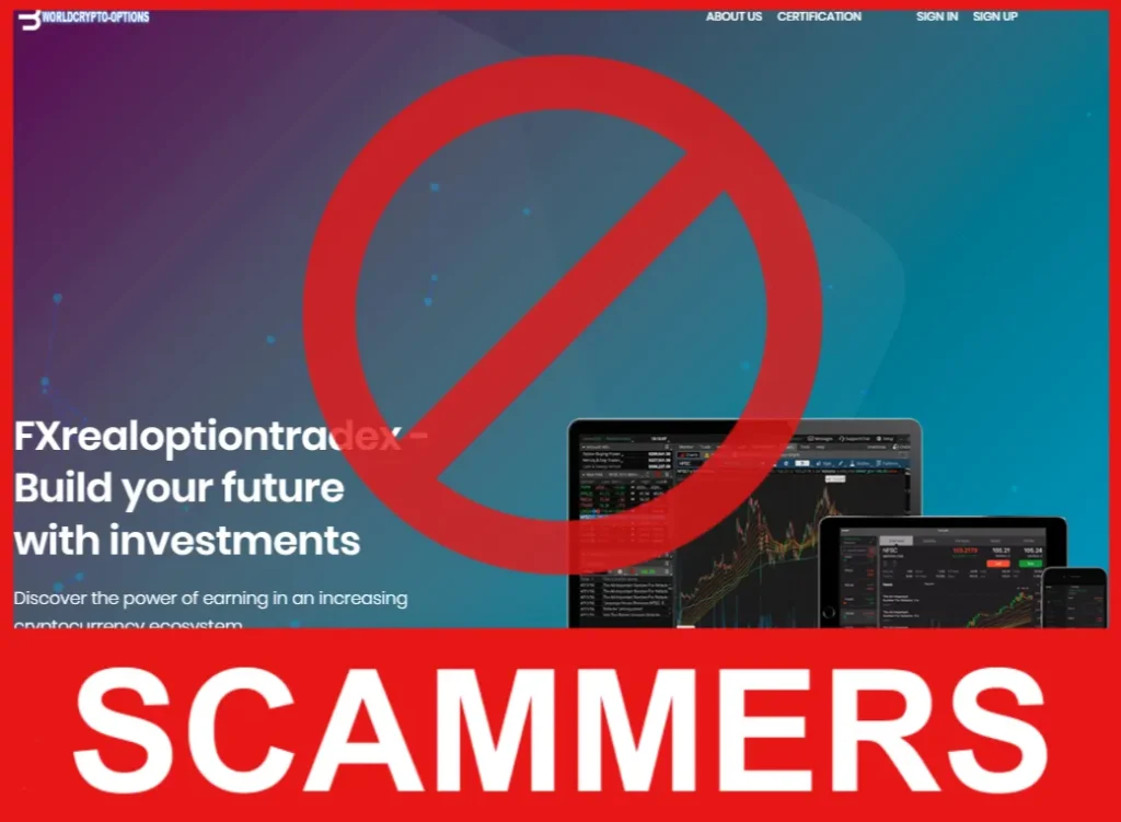 FXrealoptiontradex face screen