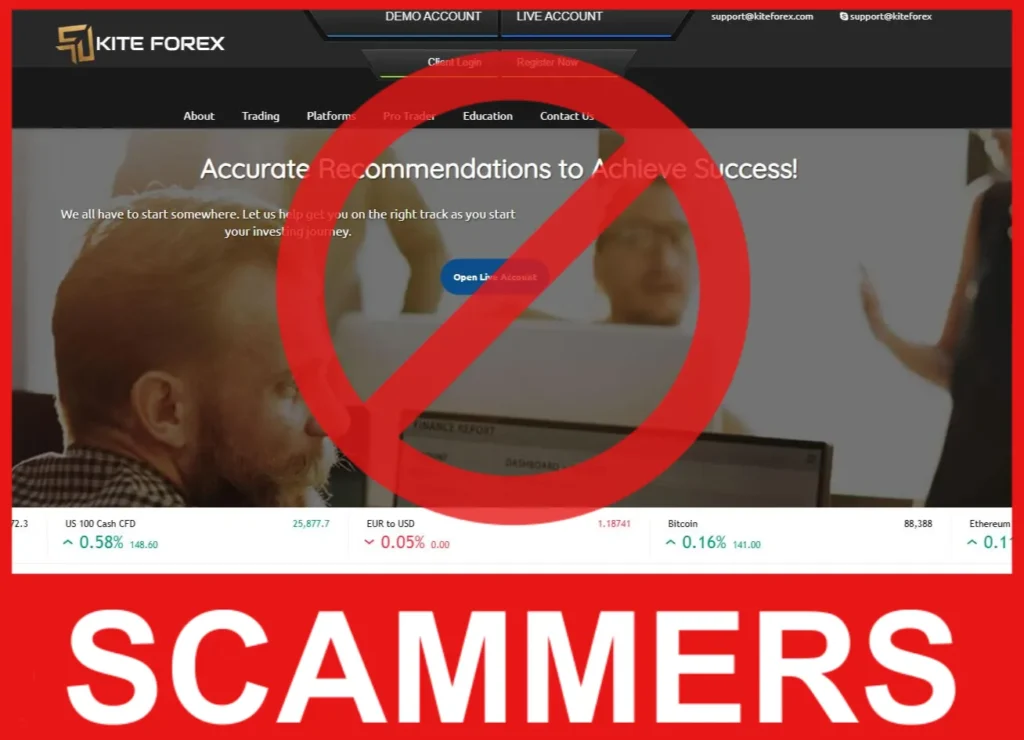 Kite Forex face screen