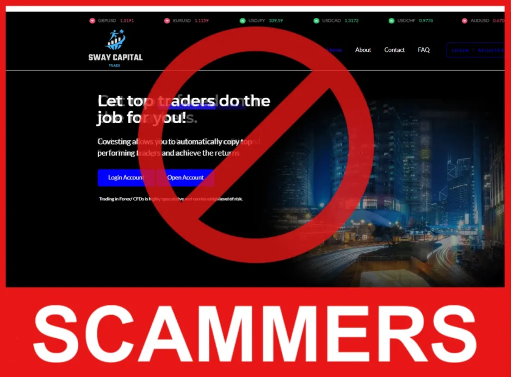 Sway Capital Trade face screen