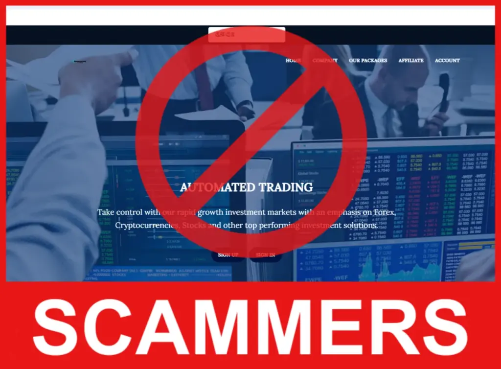 Automated Trading face screen