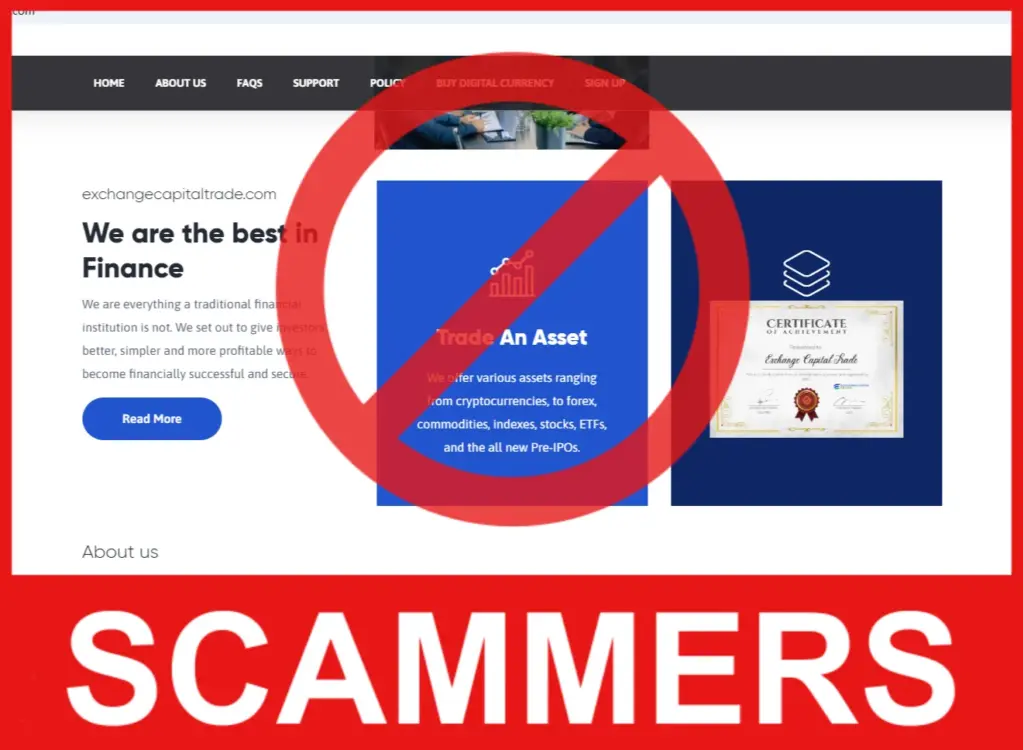 Exchange Capital Trade face screen