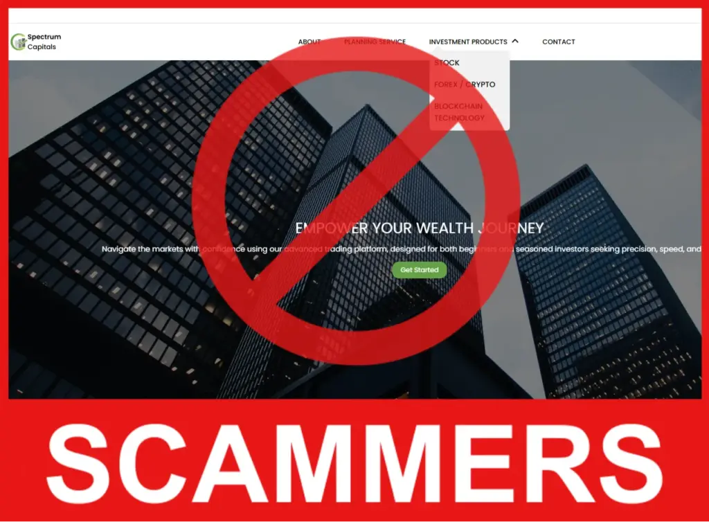 Spectrum Capitals face screen