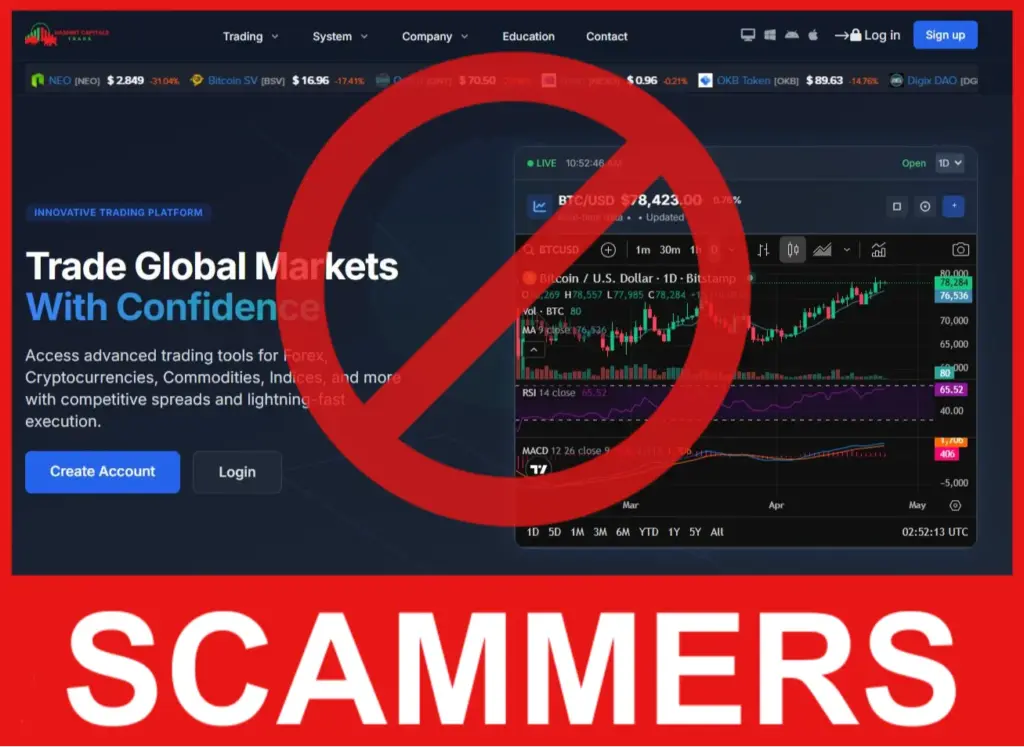 Hashbit Capitals face screen