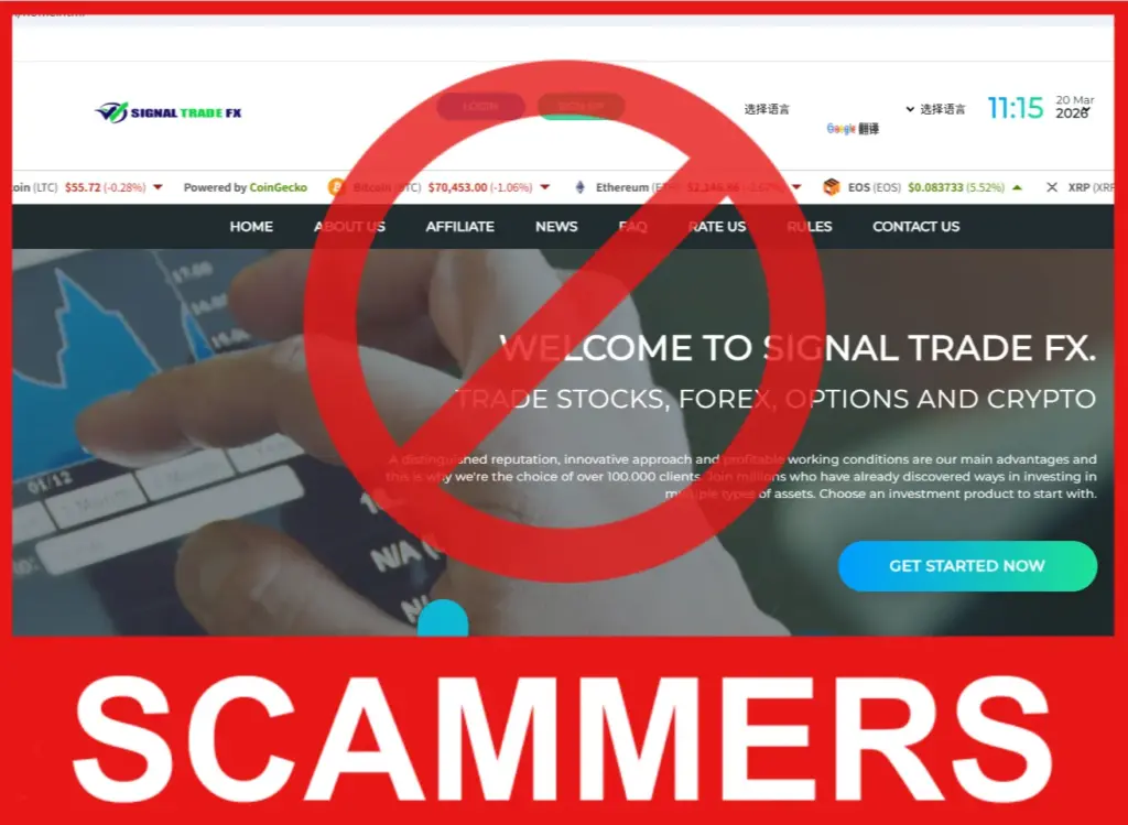 Signal Trade FX face screen