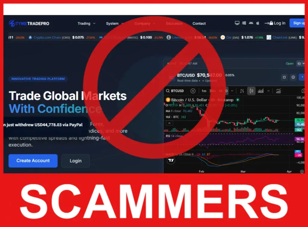 Tymetradepro face screen