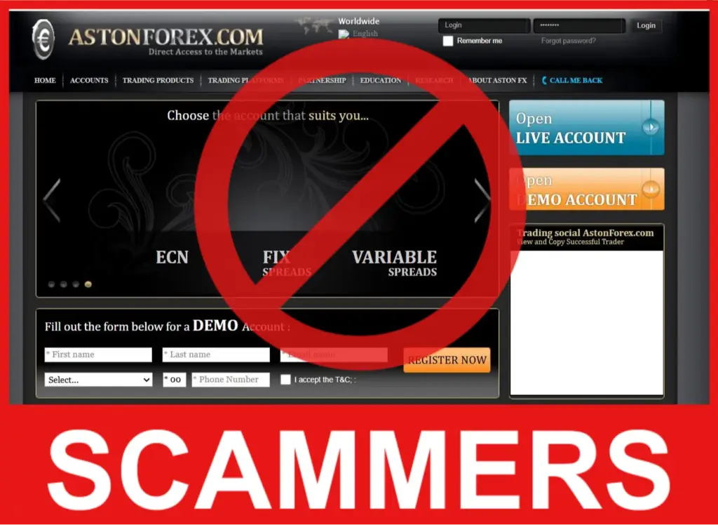 Aston Forex face screen
