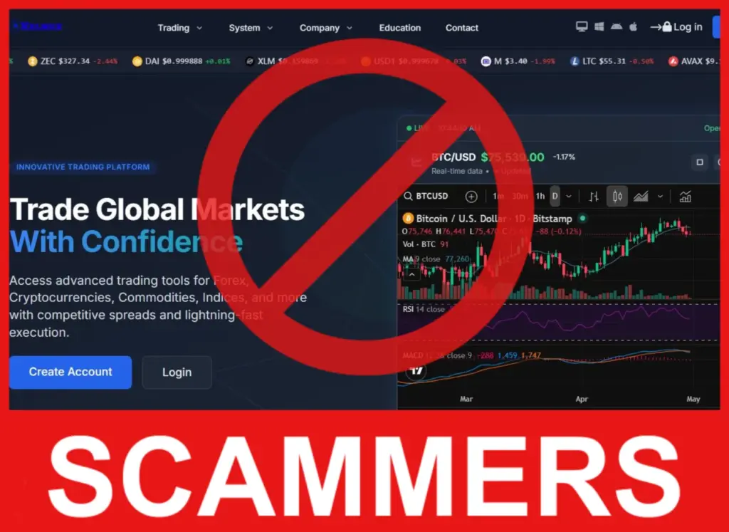 Capital traders hub face screen