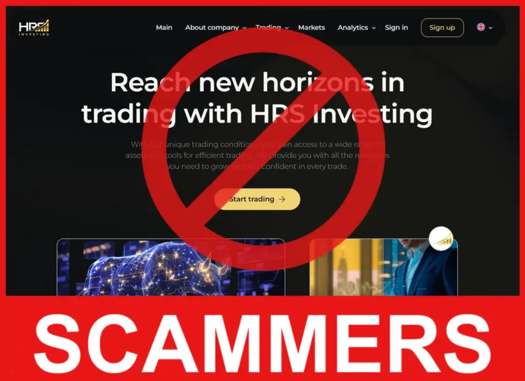 HRS Investing face screen