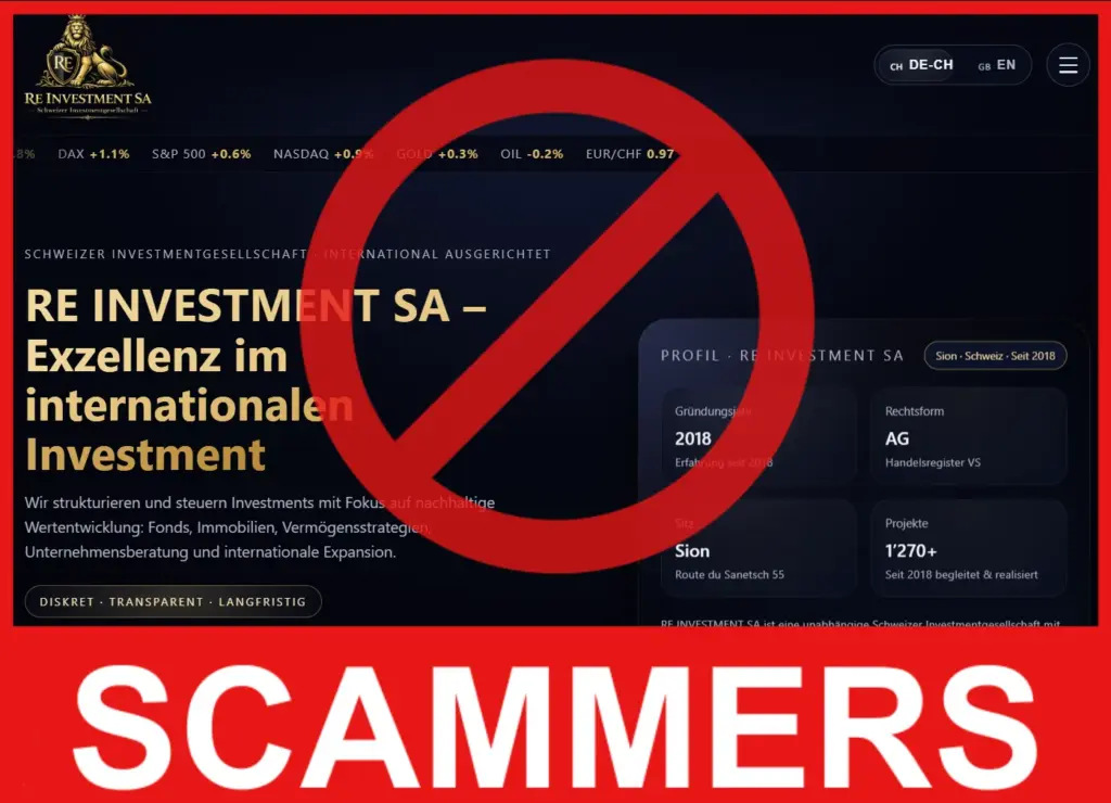 Re Investment Sa face screen
