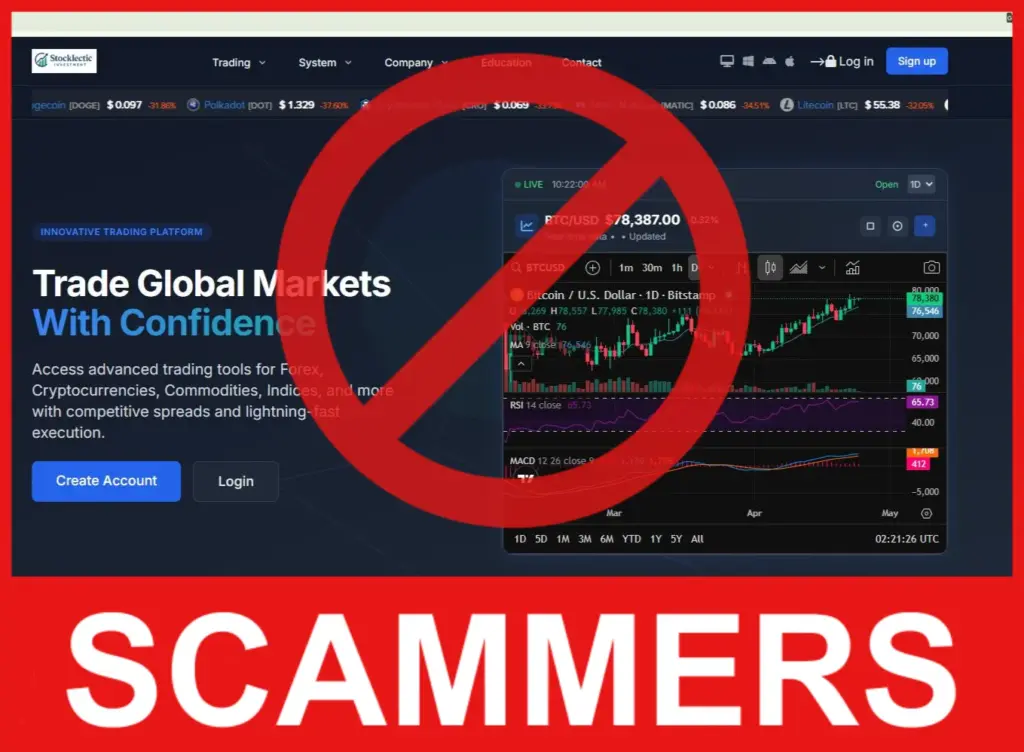 Stocklectic Investment face screen
