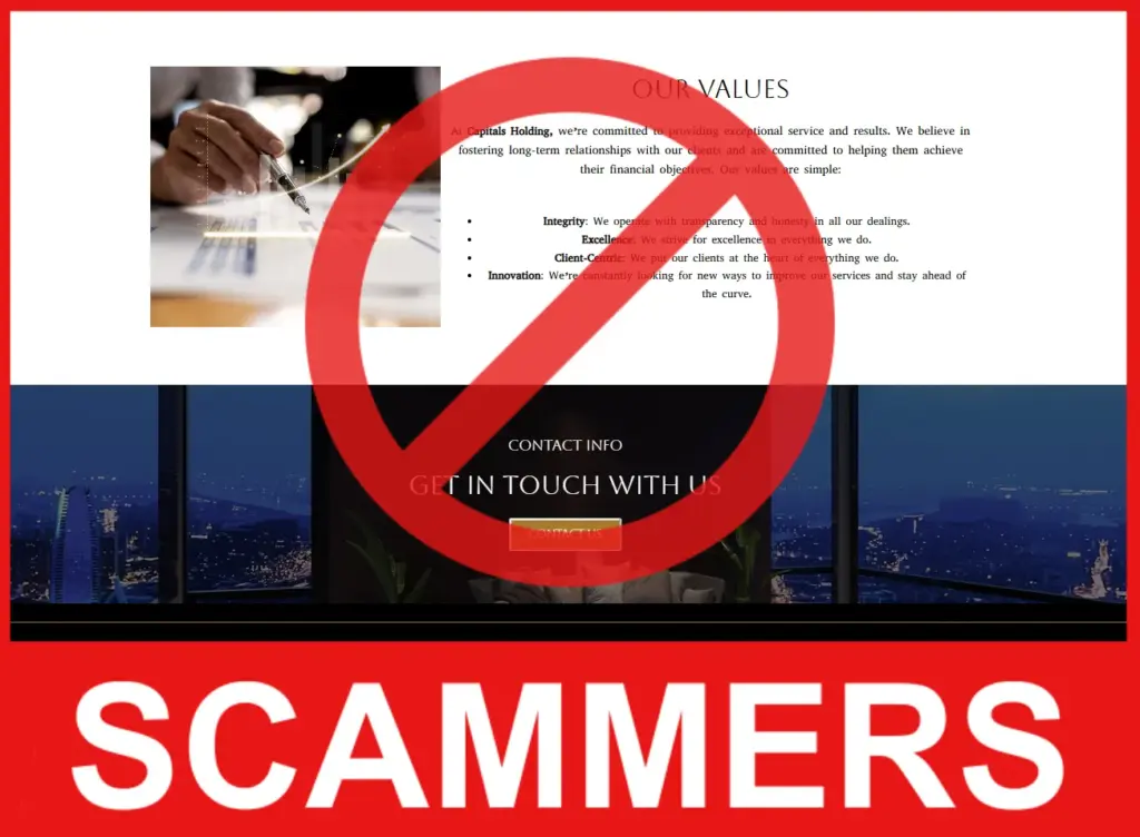 Capitals Holding SA face screen
