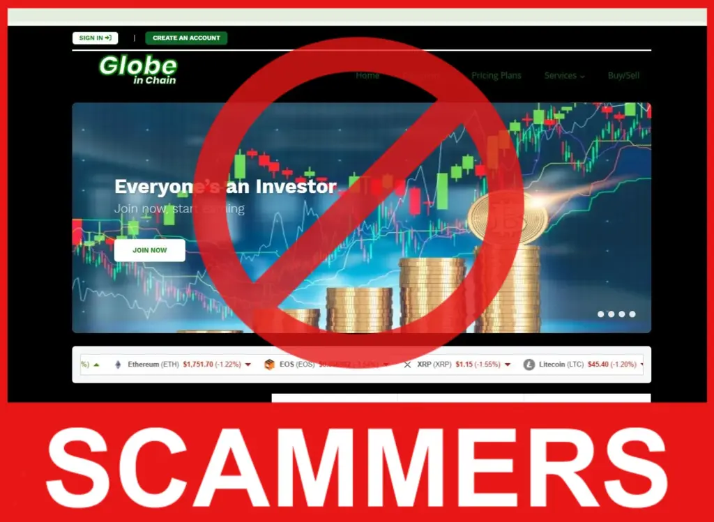 Globeinchain face screen