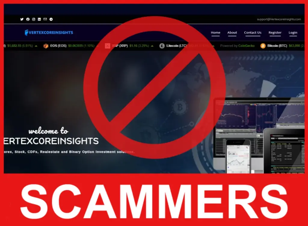 Vertexcoreinsights face screen