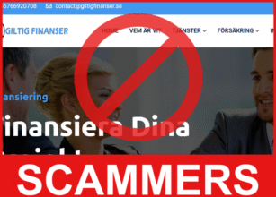 Giltig Finanser front side screen