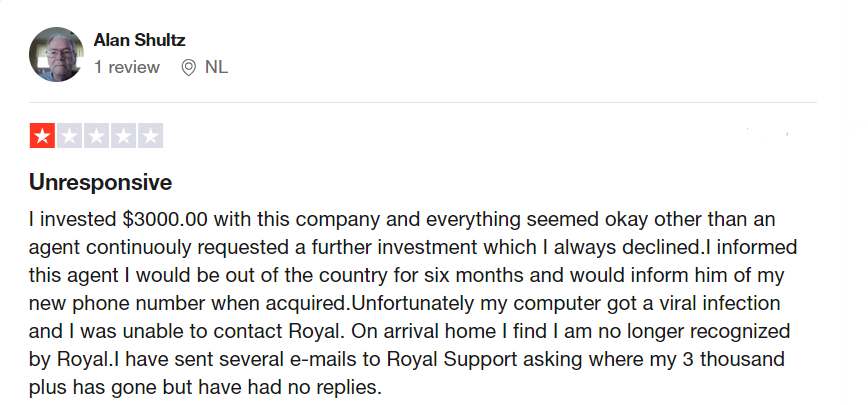 Royal Trading Center 1 screen