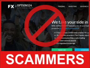 FX Options24 front side