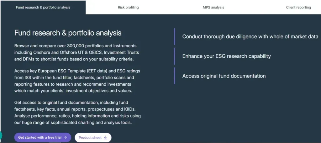 FE Fundinfo 2 screen