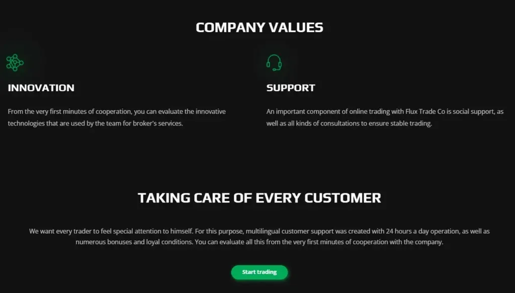 Flux Trade Co 2 screen