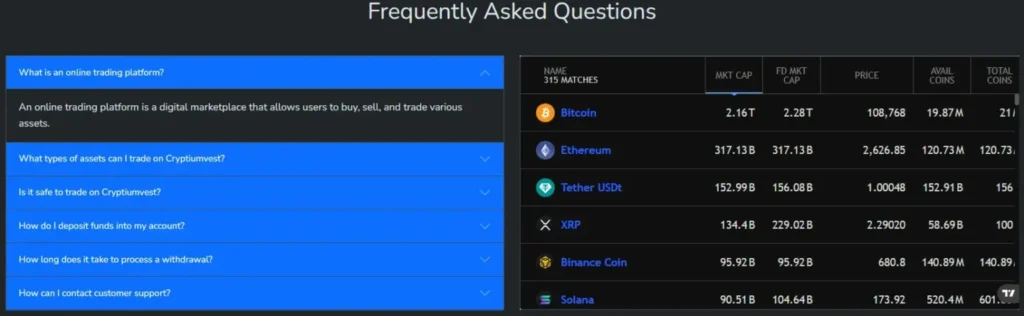 Cryptiumvest 1 screen