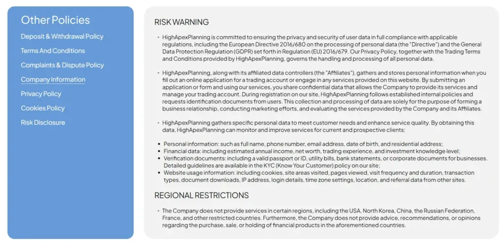 HighApexPlanning 2 screen