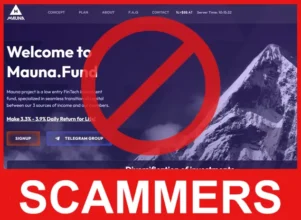 Mauna.Fund face screen