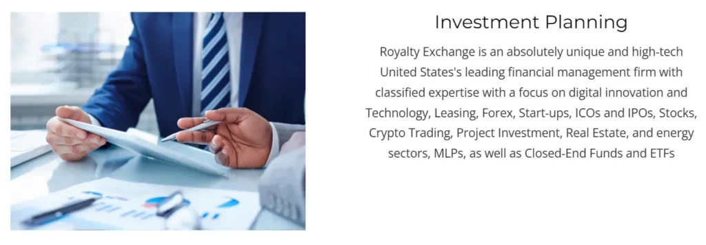 Royalty Exchange 1 screen