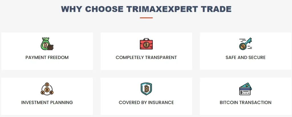 TrimaxExpert Trade 1 screen