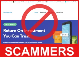 VenusTrade face screen