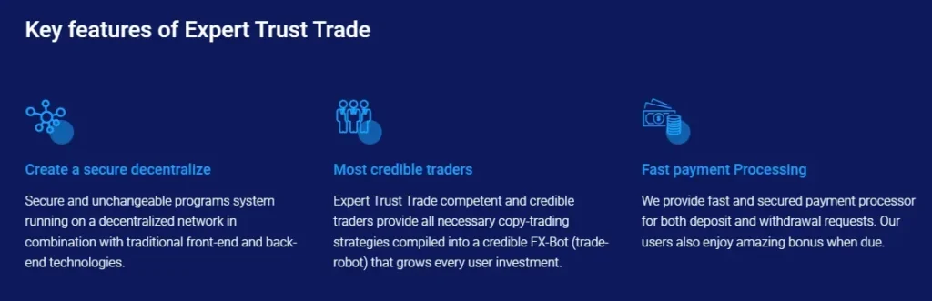 Expert Trust Trade 2 screen