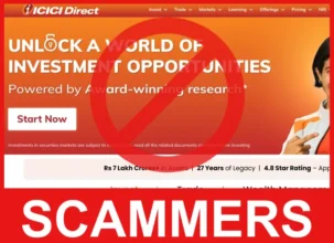 Icici Direct face screen
