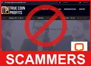 True Coin Profits face screen