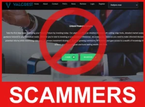 Valcrest Capital face screen