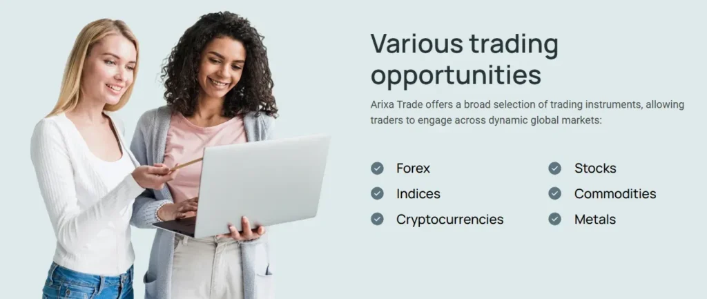 Arixa Trade 1 screen